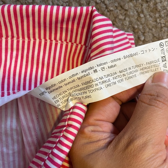 New ZARA Pink and White Striped Palazzo Trousers - Picture 8 of 8